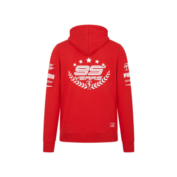 Ferrari pánska mikina s kapucňou Graphic 95 years red F1 Team 2024