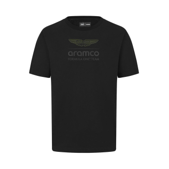 Aston Martin pánske tričko Logo Stealth black F1 team 2024