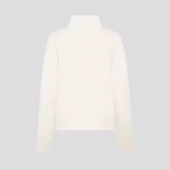 Mercedes AMG Petronas dámska mikina 1/4 Zip Relaxed Fit Off-White F1 Team 2024