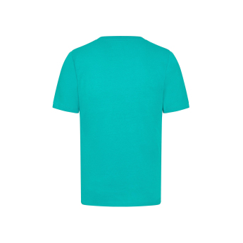 Mercedes AMG Petronas pánske tričko Large Logo Ultra Teal F1 Team 2024