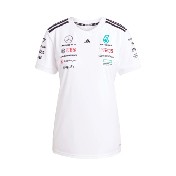 Mercedes AMG Petronas dámske tričko official Teamline Replica white F1 Team 2025