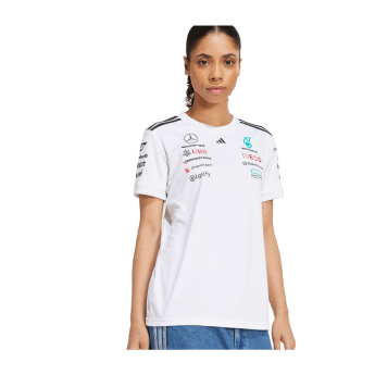Mercedes AMG Petronas dámske tričko official Teamline Replica white F1 Team 2025
