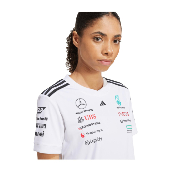 Mercedes AMG Petronas dámske tričko official Teamline Replica white F1 Team 2025