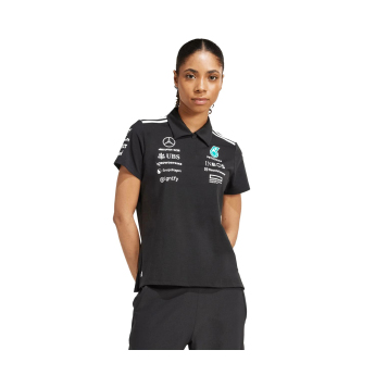 Mercedes AMG Petronas dámske polo tričko official Teamline Replica black F1 Team 2025
