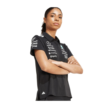 Mercedes AMG Petronas dámske polo tričko official Teamline Replica black F1 Team 2025