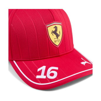 Ferrari detská čiapka baseballová šiltovka Leclerc official Teamline Replica F1 Team 2025