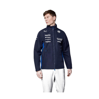 Williams pánska bunda s kapucňou Rain official Teamline Replica blue F1 Team 2025