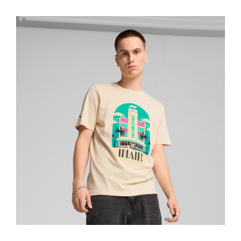 Formule 1 pánske tričko Miami GP beige F1 Team 2025