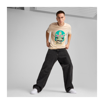 Formule 1 pánske tričko Miami GP beige F1 Team 2025