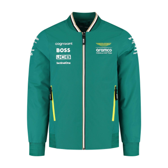 Aston Martin pánska bunda Bomber official Teamline Replica green F1 Team 2025