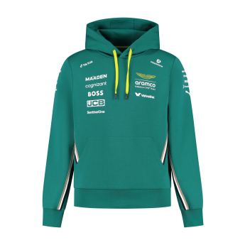 Aston Martin pánska mikina s kapucňou official Teamline Replica green F1 Team 2025