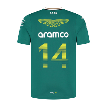 Aston Martin pánske tričko Alonso official Teamline Replica green F1 Team 2025