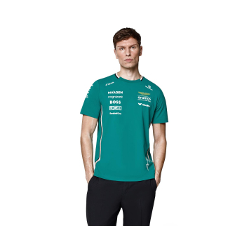 Aston Martin pánske tričko Alonso official Teamline Replica green F1 Team 2025