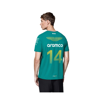 Aston Martin pánske tričko Alonso official Teamline Replica green F1 Team 2025