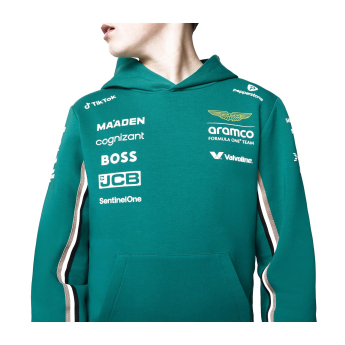 Aston Martin detská mikina s kapucňou official Teamline Replica green F1 Team 2025