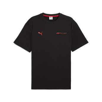 Formule 1 pánske tričko Essential Relaxed Logo black F1 Team 2025