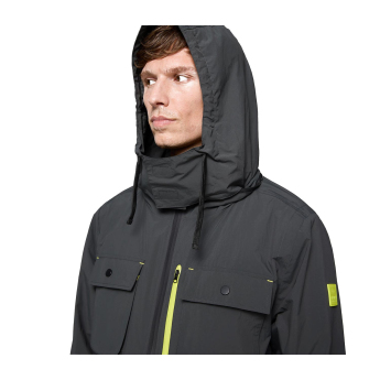 Aston Martin pánska bunda s kapucňou Rain 6 pocket F1 Team 2025