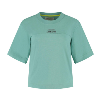 Aston Martin dámske tričko Crop Top green F1 team 2025