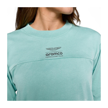 Aston Martin dámske tričko Crop Top green F1 team 2025