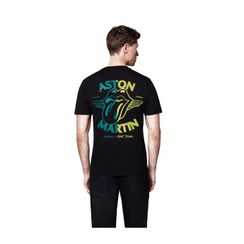 Aston Martin pánske tričko Rolling Stones black F1 Team 2025