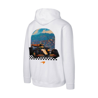Mclaren Honda pánska mikina s kapucňou Retro white F1 Team 2025