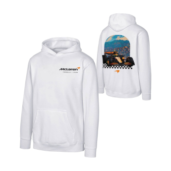 Mclaren Honda pánska mikina s kapucňou Retro white F1 Team 2025
