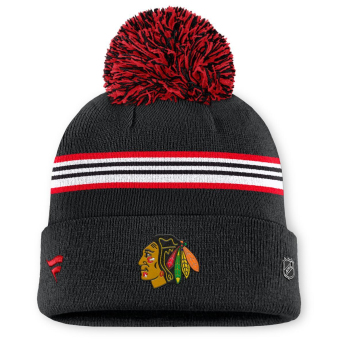 Chicago Blackhawks dámska zimná čiapka Authentic Pro W/Cap Cuffed Pom Beanie