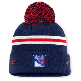 New York Rangers dámska zimná čiapka Authentic Pro W/Cap Cuffed Pom Beanie