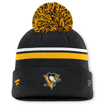 Pittsburgh Penguins dámska zimná čiapka Authentic Pro W/Cap Cuffed Pom Beanie