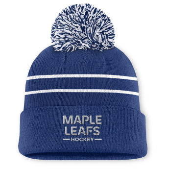 Toronto Maple Leafs dámska zimná čiapka Authentic Pro W/Cap Cuffed Pom Beanie
