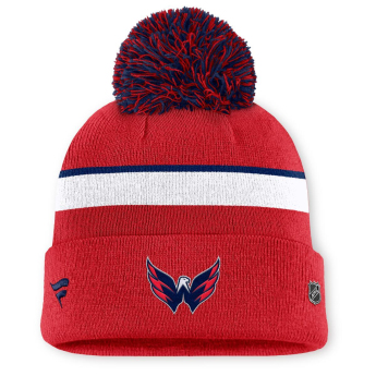 Washington Capitals dámska zimná čiapka Authentic Pro W/Cap Cuffed Pom Beanie