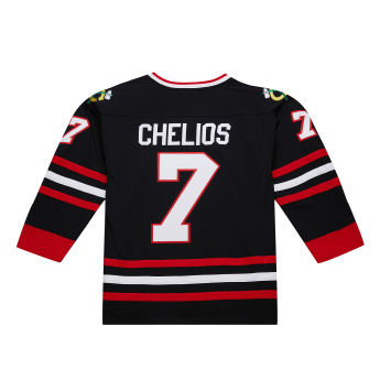 Chicago Blackhawks hokejový dres Chris Chelios 1997 NHL Dark Alternate Jersey