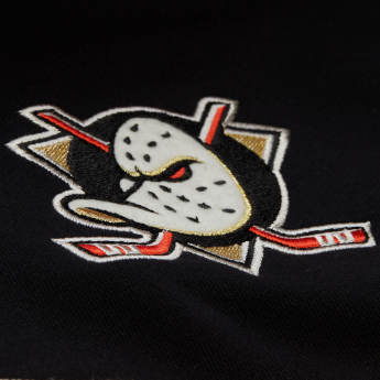 Anaheim Ducks pánska mikina s kapucňou Courtside Fleece Button Front Current Logo