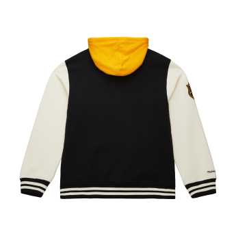 Boston Bruins pánska mikina s kapucňou Courtside Fleece Button Front Current Logo