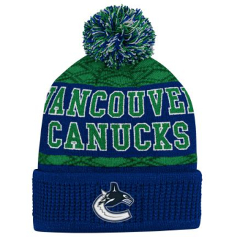 Vancouver Canucks detská zimná čiapka Puck Pattern Cuffed Pom