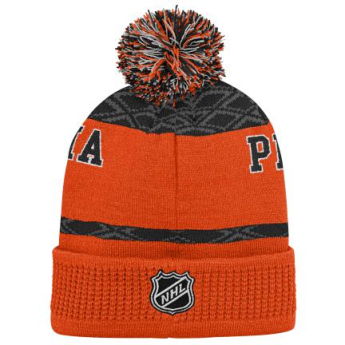 Philadelphia Flyers detská zimná čiapka Puck Pattern Cuffed Pom