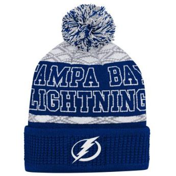 Tampa Bay Lightning detská zimná čiapka Puck Pattern Cuffed Pom
