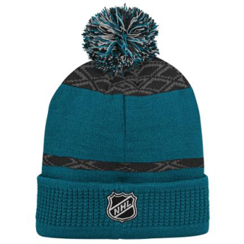 San Jose Sharks detská zimná čiapka Puck Pattern Cuffed Pom