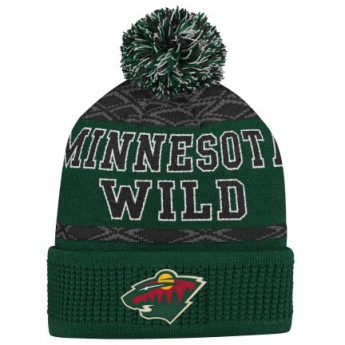 Minnesota Wild detská zimná čiapka Puck Pattern Cuffed Pom
