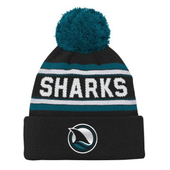 San Jose Sharks detská zimná čiapka 3Rd Jersey Jacquard Cuff Pom