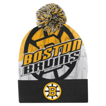 Boston Bruins detská zimná čiapka New Edge Cuffed Knit W Pom
