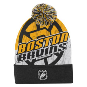 Boston Bruins detská zimná čiapka New Edge Cuffed Knit W Pom