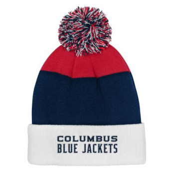 Columbus Blue Jackets detská zimná čiapka Essentials Cuffed Knit W Pom