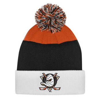 Anaheim Ducks detská zimná čiapka Essentials Cuffed Knit W Pom