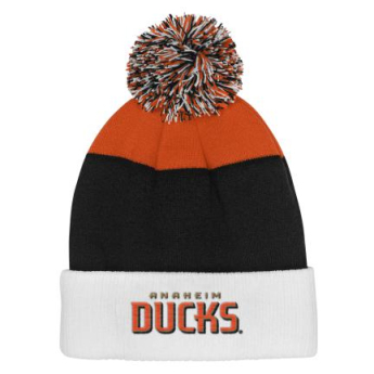 Anaheim Ducks detská zimná čiapka Essentials Cuffed Knit W Pom