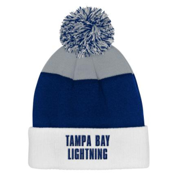 Tampa Bay Lightning detská zimná čiapka Essentials Cuffed Knit W Pom