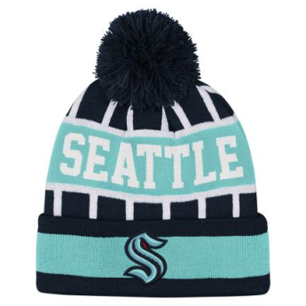 Seattle Kraken detská zimná čiapka Go Fast Cuffed Knit W Pom
