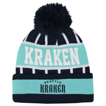 Seattle Kraken detská zimná čiapka Go Fast Cuffed Knit W Pom