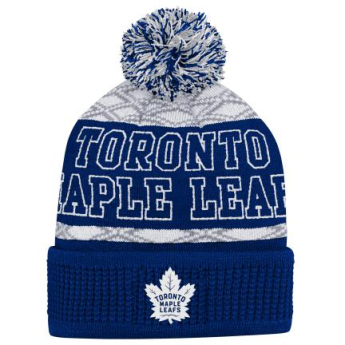 Toronto Maple Leafs detská zimná čiapka Puck Pattern Cuffed Pom