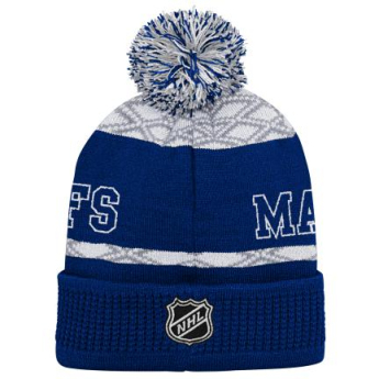 Toronto Maple Leafs detská zimná čiapka Puck Pattern Cuffed Pom